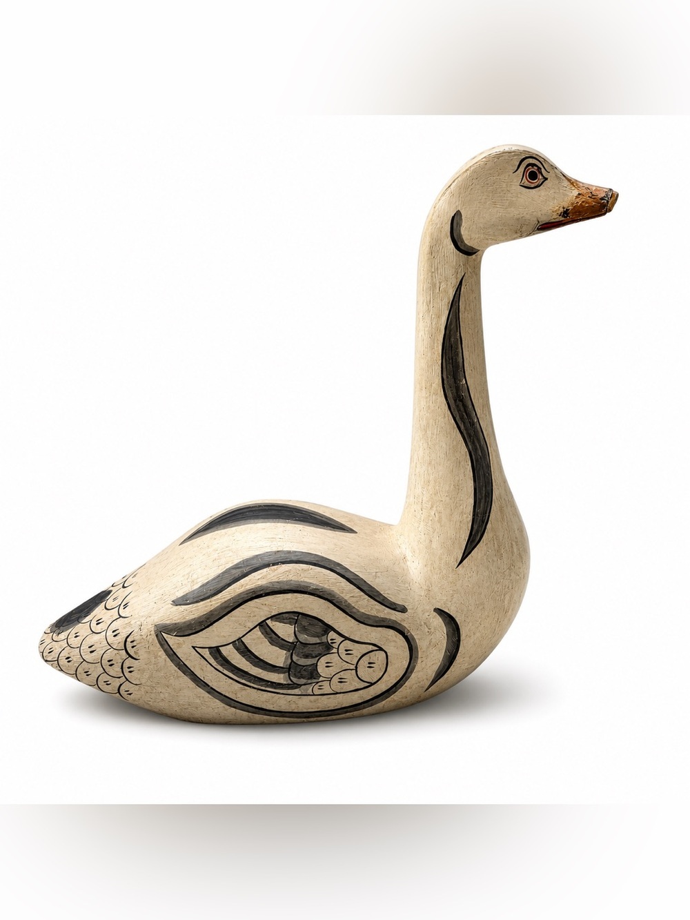 Vintage Hand Carved Wooden Swan Goose Decoy Folk Art Indonesia Robinson’s Decor
